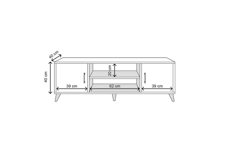 SHIASALL Tv-bänk 150 cm Natur - Möbler - Vardagsrum - Tv-möbler & mediamöbler - Tv-bänkar