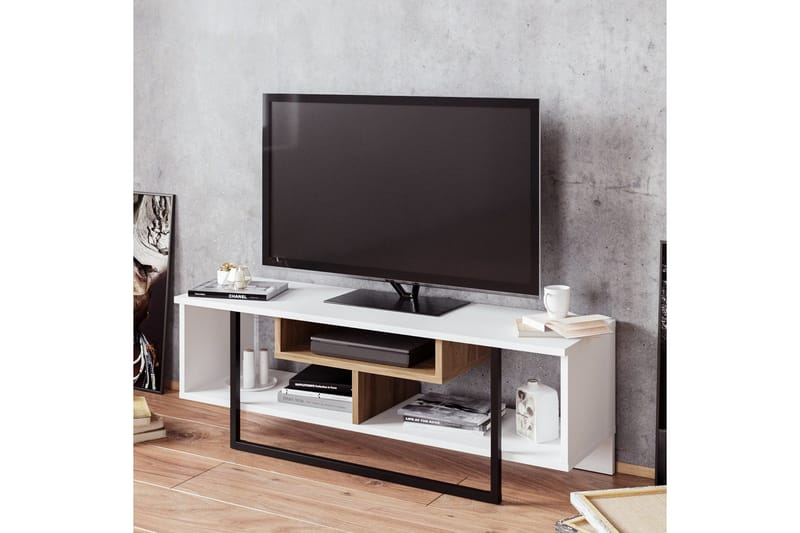 Sholly TV-Bänk 119 cm - Vit/Svart - Möbler - Vardagsrum - Tv-möbler & mediamöbler - Tv-bänkar