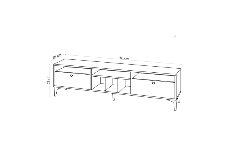 SIMONTE Tv-bänk 180 cm Natur - Möbler - Vardagsrum - Tv-möbler & mediamöbler - Tv-bänkar