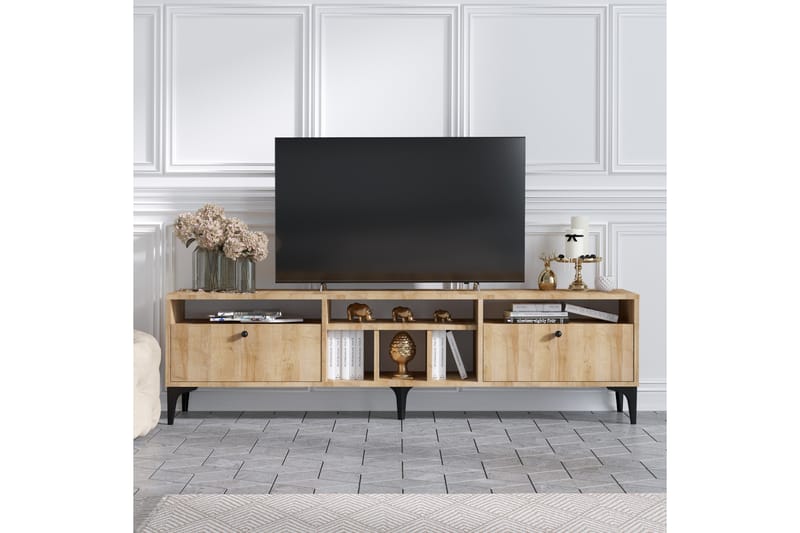 SIMONTE Tv-bänk 180 cm Natur - Möbler - Vardagsrum - Tv-möbler & mediamöbler - Tv-bänkar