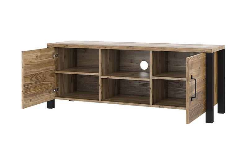 Skarebol TV-bänk 147 cm - Svart/Trä/Natur - Möbler - Vardagsrum - Tv-möbler & mediamöbler - Tv-bänkar