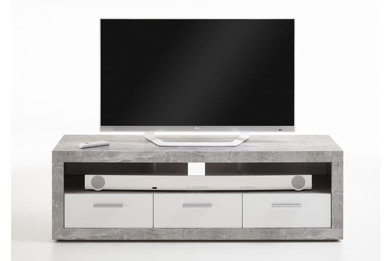 SNETSINGER TV-Bänk 152 cm Vit/Grå - Möbler - Vardagsrum - Tv-möbler & mediamöbler - Tv-bänkar