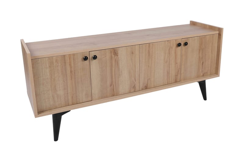 Sogel Tv Bänk 150 cm med Förvaring i Trä - Beige - Möbler - Vardagsrum - Tv-möbler & mediamöbler - Tv-bänkar