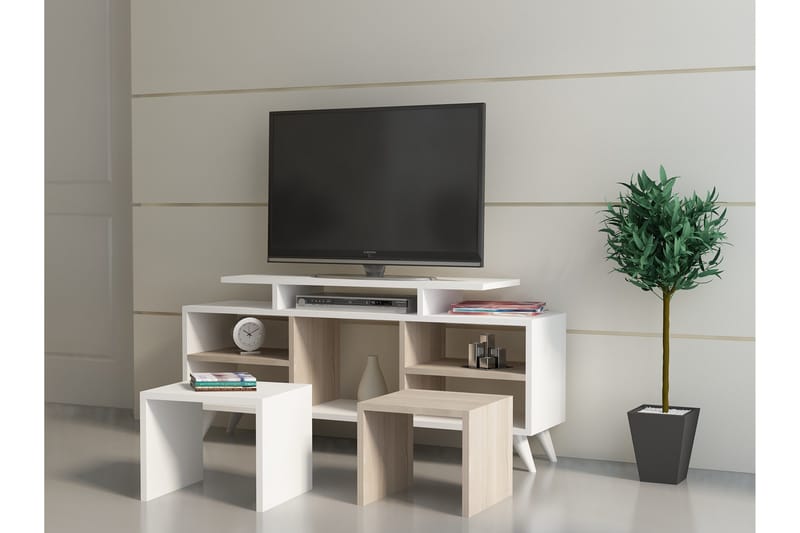 Sqandie Tv-bänk 120 cm - Vit - Möbler - Vardagsrum - Tv-möbler & mediamöbler - Tv-bänkar