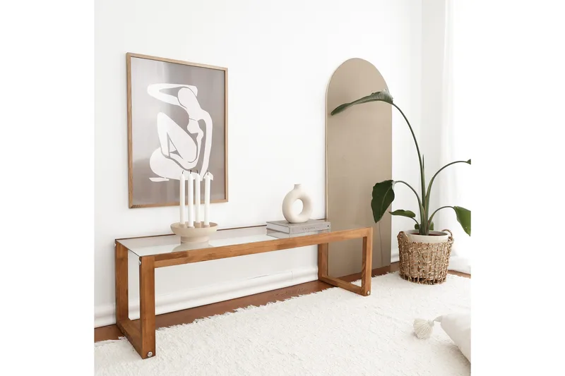 Sqandie Tv-bänk 130 cm - Natur - Möbler - Vardagsrum - Tv-möbler & mediamöbler - Tv-bänkar