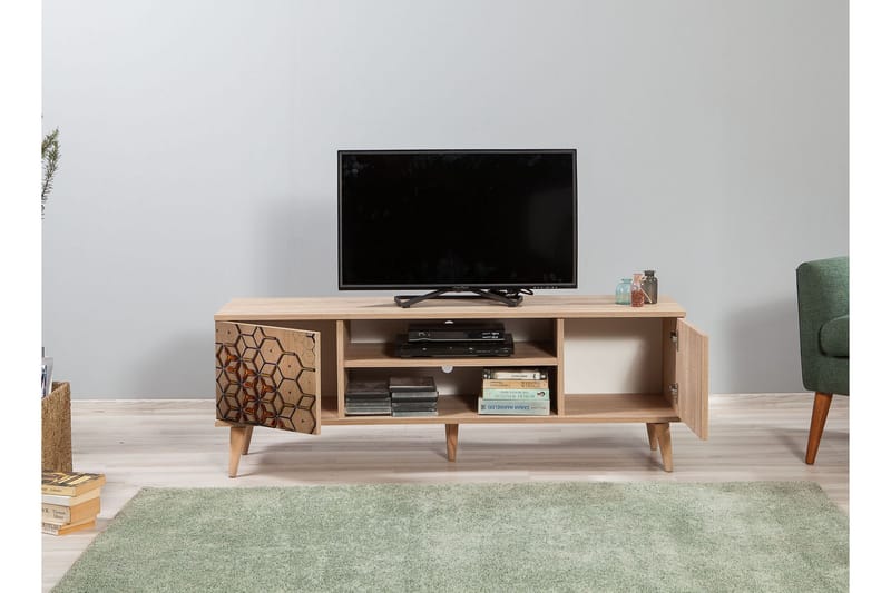 STENBYN TV-Bänk 140 cm Brun - Möbler - Vardagsrum - Tv-möbler & mediamöbler - Tv-bänkar