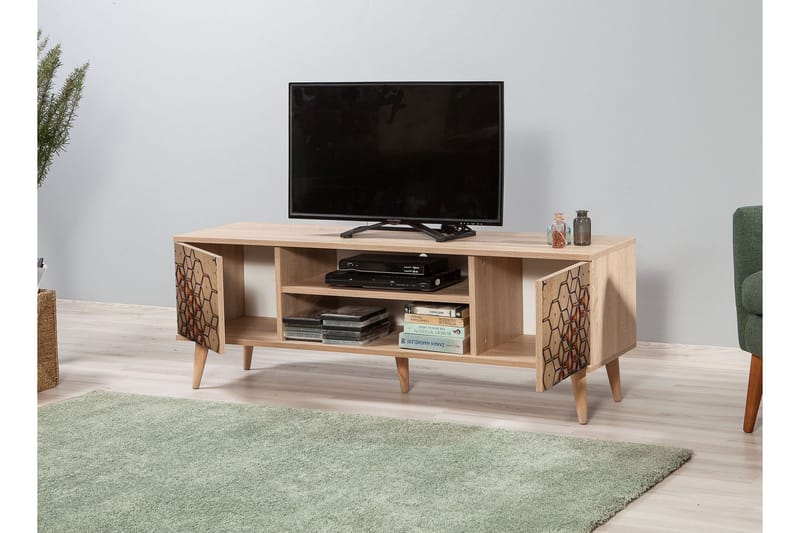 STENBYN TV-Bänk 140 cm Brun - Möbler - Vardagsrum - Tv-möbler & mediamöbler - Tv-bänkar
