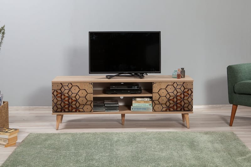 STENBYN TV-Bänk 140 cm Brun - Möbler - Vardagsrum - Tv-möbler & mediamöbler - Tv-bänkar