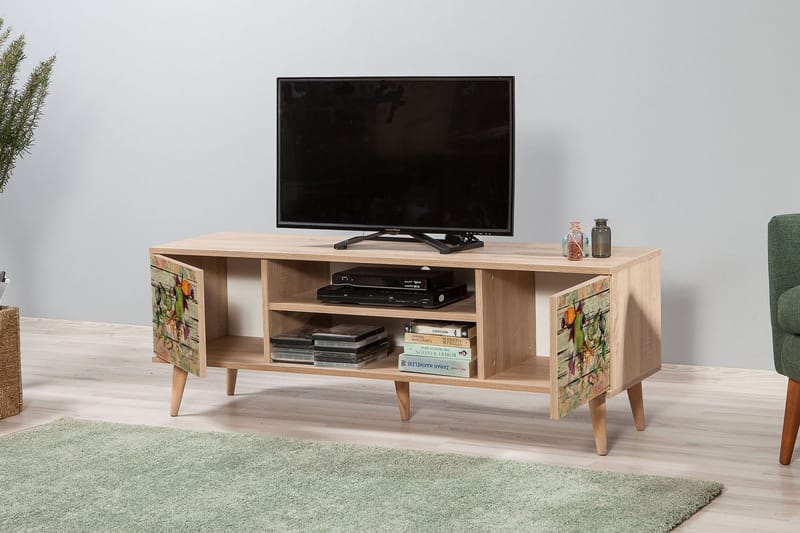 STENBYN TV-Bänk 140 cm Brun - Möbler - Vardagsrum - Tv-möbler & mediamöbler - Tv-bänkar