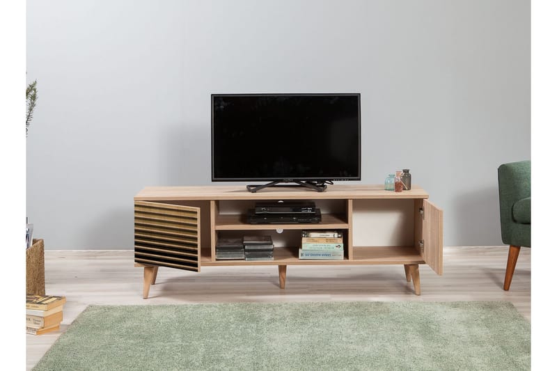 STENBYN TV-Bänk 140 cm Brun - Möbler - Vardagsrum - Tv-möbler & mediamöbler - Tv-bänkar