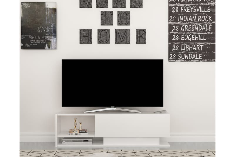 STENHESTRA TV-Bänk 120 cm Vit - Möbler - Vardagsrum - Tv-möbler & mediamöbler - Tv-bänkar