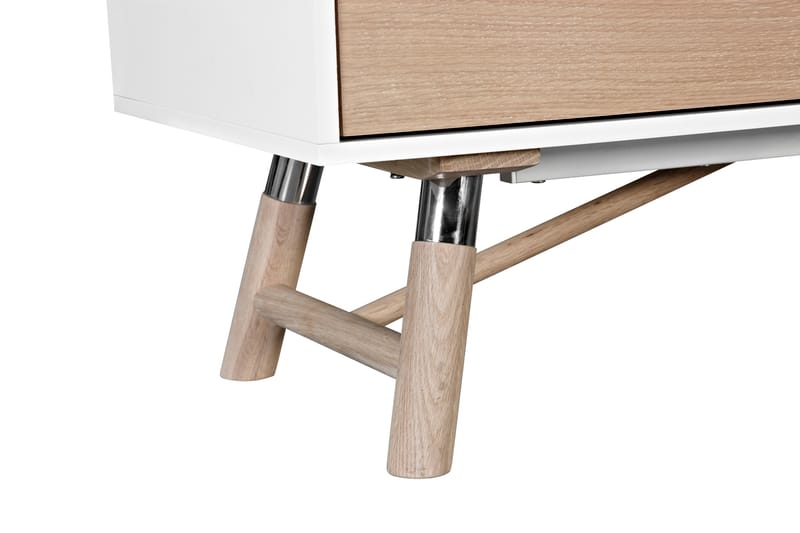STERN TV-bänk 180 cm Vit/Ek - Tv-bänkar STERN TV-bänk 180 cm Vit/Ek - Tv-bänkar