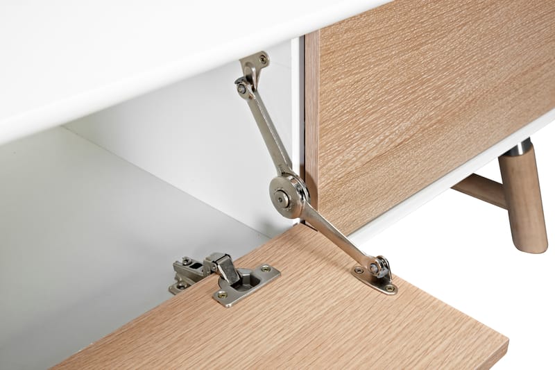 STERN TV-bänk 180 cm Vit/Ek - Tv-bänkar STERN TV-bänk 180 cm Vit/Ek - Tv-bänkar