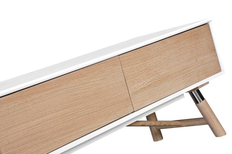 STERN TV-bänk 180 cm Vit/Ek - Tv-bänkar STERN TV-bänk 180 cm Vit/Ek - Tv-bänkar