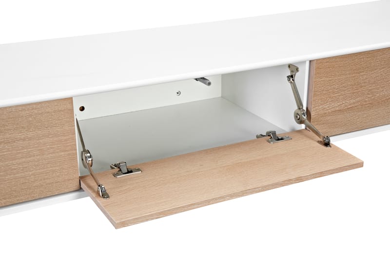 STERN TV-bänk 180 cm Vit/Ek - Tv-bänkar STERN TV-bänk 180 cm Vit/Ek - Tv-bänkar