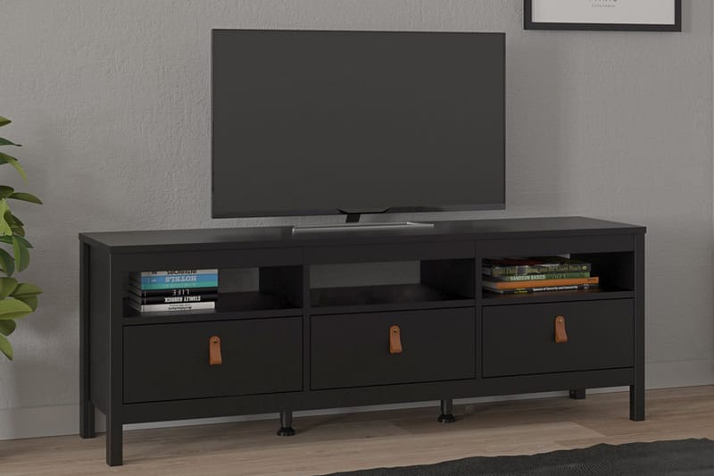 STOLFERS Tv-bänk 151 cm Svart/Natur - Möbler - Vardagsrum - Tv-möbler & mediamöbler - Tv-bänkar
