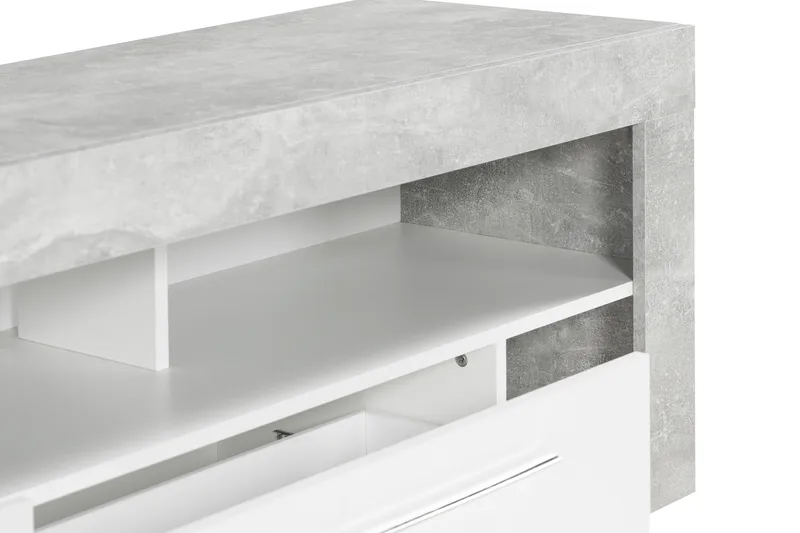 SURAYA TV-bänk 180 Vit/Betong - Möbler - Vardagsrum - Tv-möbler & mediamöbler - Tv-bänkar