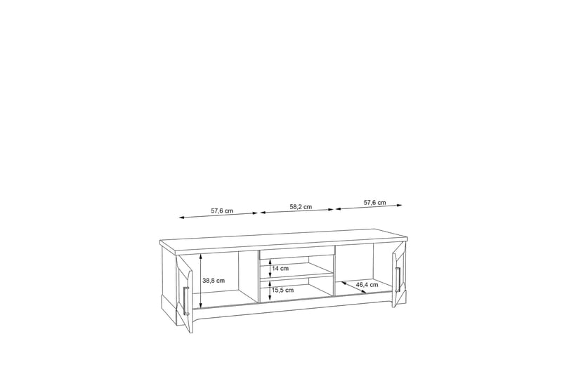Svetis Tv-bänk 183 cm - Vit - Möbler - Vardagsrum - Tv-möbler & mediamöbler - Tv-bänkar