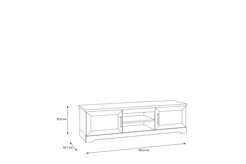 Svetis Tv-bänk 183 cm - Vit - Möbler - Vardagsrum - Tv-möbler & mediamöbler - Tv-bänkar