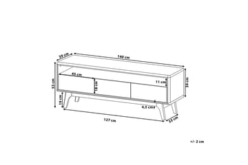 Syracuse Tv-Bänk 39x140 cm - Trä/Natur - Möbler - Vardagsrum - Tv-möbler & mediamöbler - Tv-bänkar