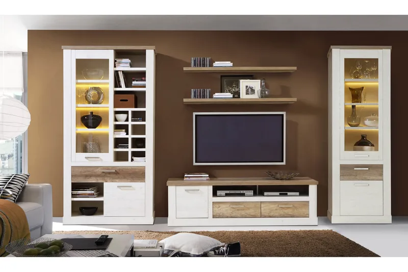 Talebi TV-Bänk 179 cm - Brun/Vit - Möbler - Vardagsrum - Tv-möbler & mediamöbler - Tv-bänkar