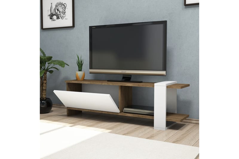 TALERYD TV-Bänk 120 cm Brun/Vit - Möbler - Vardagsrum - Tv-möbler & mediamöbler - Tv-bänkar