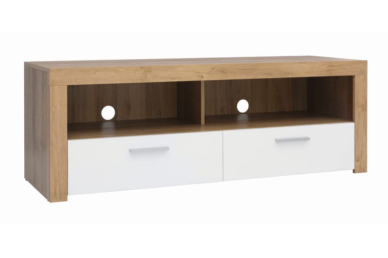 Tarka TV-bänk 135 cm - Trä/natur|Vit - Möbler - Vardagsrum - Tv-möbler & mediamöbler - Tv-bänkar