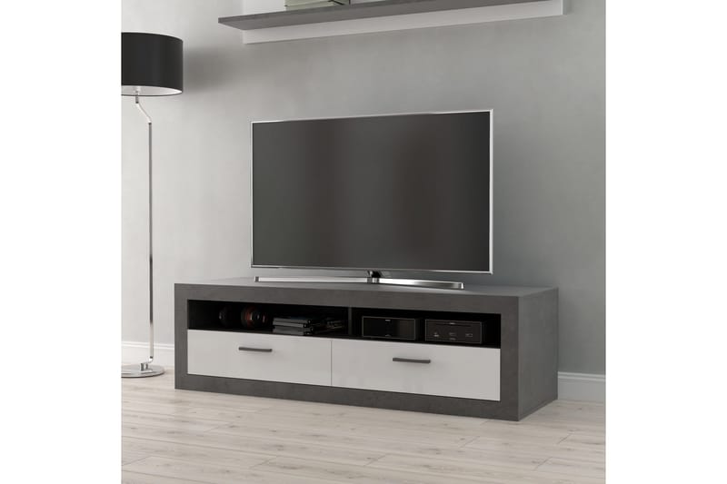 Tolovgrad Golvstående Tv-bänk 152,7 cm med Förvaring i Målat Trä - Grå - Möbler - Vardagsrum - Tv-möbler & mediamöbler - Tv-bänkar