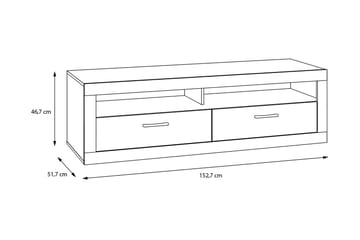 Tolovgrad Tv-bänk 153 cm - Grå/Vit - Möbler - Vardagsrum - Tv-möbler & mediamöbler - Tv-bänkar