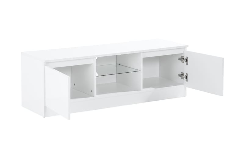 TOLSBY Tv-Bänk 120 cm LED-Belysning Vit - M�öbler - Vardagsrum - Tv-möbler & mediamöbler - Tv-bänkar