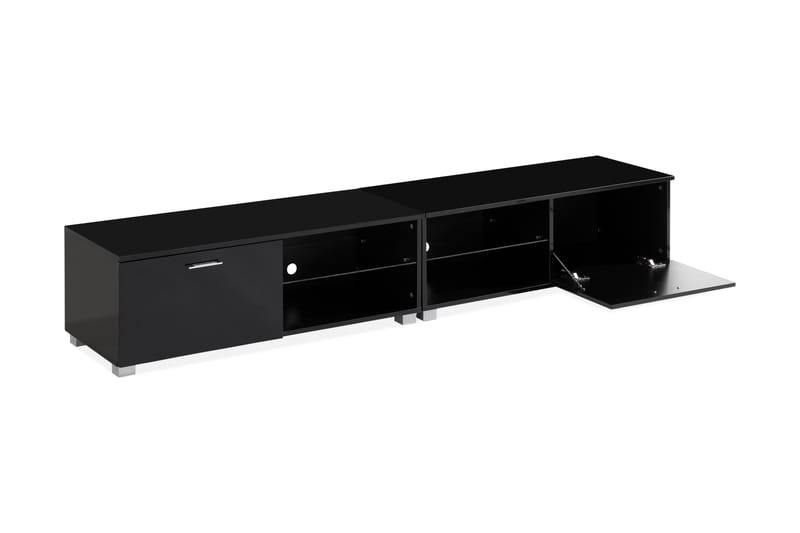 TOLSBY Tv-Bänk 200 cm LED-Belysning Svart - Möbler - Vardagsrum - Tv-möbler & mediamöbler - Tv-bänkar