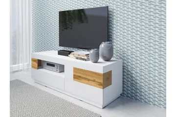Tomeka TV-bänk 160 cm - Vit/Trä - Möbler - Vardagsrum - Tv-möbler & mediamöbler - Tv-bänkar