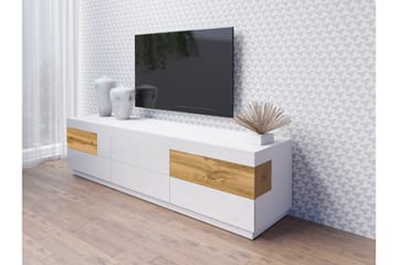 Tomeka TV-bänk 206 cm - Vit/Trä - Möbler - Vardagsrum - Tv-möbler & mediamöbler - Tv-bänkar