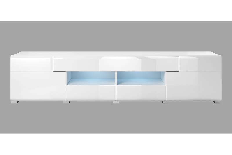 Toreno Golvstående TV Bänk 208 cm med Förvaring i Målat Trä - Vit - Möbler - Vardagsrum - Tv-möbler & mediamöbler - Tv-bänkar