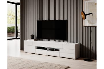 Toreno Golvstående TV Bänk 208 cm med Förvaring i Målat Trä - Vit - Möbler - Vardagsrum - Tv-möbler & mediamöbler - Tv-bänkar