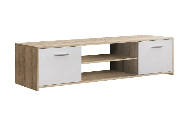 Turino Mot Vägg Tv Bänk 160 cm med Förvaring i Målat Trä - Beige - Möbler - Vardagsrum - Tv-möbler & mediamöbler - Tv-bänkar