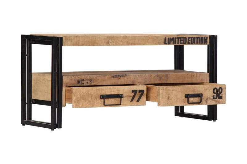 TV-bänk 100x30x45 cm massivt mangoträ - Brun - Möbler - Vardagsrum - Tv-möbler & mediamöbler - Tv-bänkar