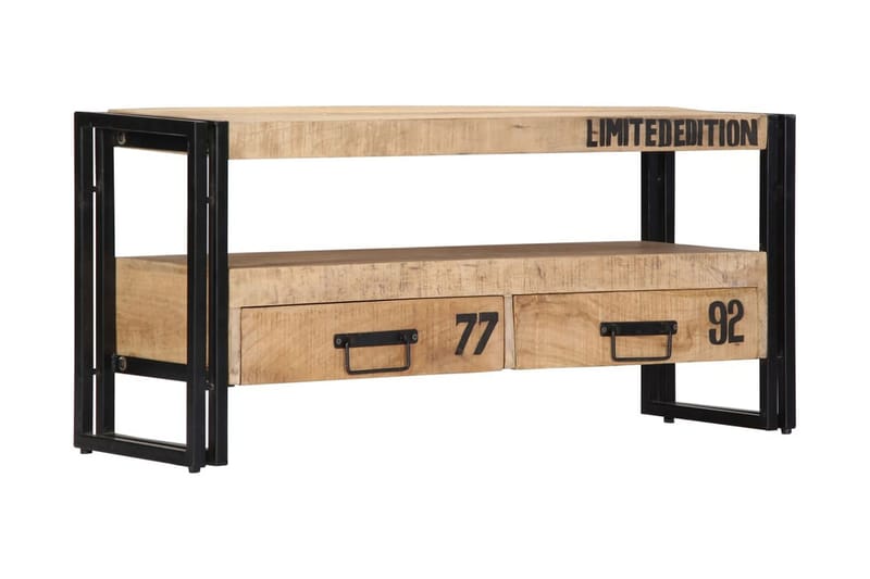 TV-bänk 100x30x45 cm massivt mangoträ - Brun - Möbler - Vardagsrum - Tv-möbler & mediamöbler - Tv-bänkar