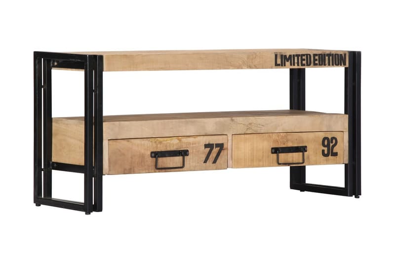 TV-bänk 100x30x45 cm massivt mangoträ - Brun - Möbler - Vardagsrum - Tv-möbler & mediamöbler - Tv-bänkar