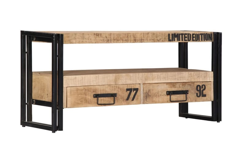 TV-bänk 100x30x45 cm massivt mangoträ - Brun - Möbler - Vardagsrum - Tv-möbler & mediamöbler - Tv-bänkar