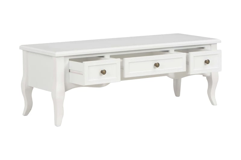 TV-bänk 100x35x35 cm vit trä - Vit - Möbler - Vardagsrum - Tv-möbler & mediamöbler - Tv-bänkar