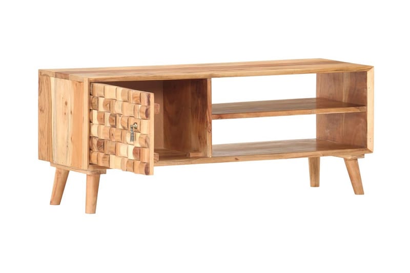 TV-bänk 100x35x40 cm massivt akaciaträ - Brun - Möbler - Vardagsrum - Tv-möbler & mediamöbler - Tv-bänkar