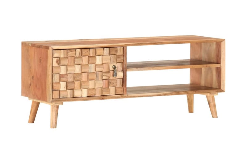 TV-bänk 100x35x40 cm massivt akaciaträ - Brun - Möbler - Vardagsrum - Tv-möbler & mediamöbler - Tv-bänkar