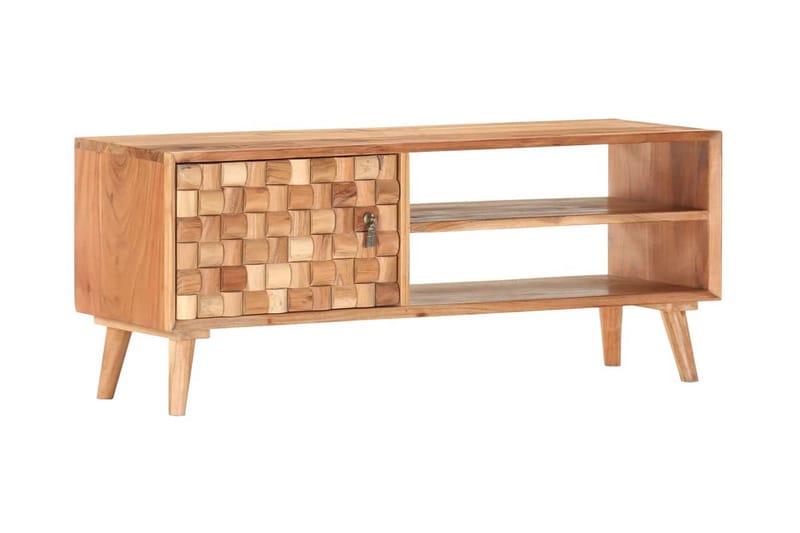 TV-bänk 100x35x40 cm massivt akaciaträ - Brun - Möbler - Vardagsrum - Tv-möbler & mediamöbler - Tv-bänkar