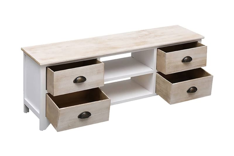 Tv-bänk 108x30x40 cm massivt paulowniaträ - Brun - Möbler - Vardagsrum - Tv-möbler & mediamöbler - Tv-bänkar