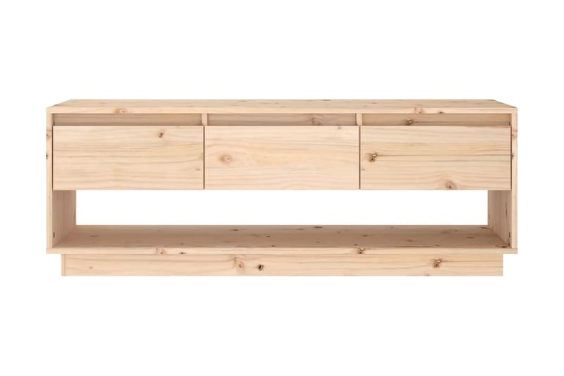 Tv-bänk 110,5x34x40 cm massiv furu - Brun - Möbler - Vardagsrum - Tv-möbler & mediamöbler - Tv-bänkar