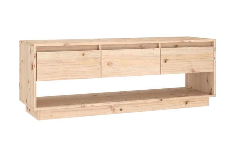 Tv-bänk 110,5x34x40 cm massiv furu - Brun - Möbler - Vardagsrum - Tv-möbler & mediamöbler - Tv-bänkar