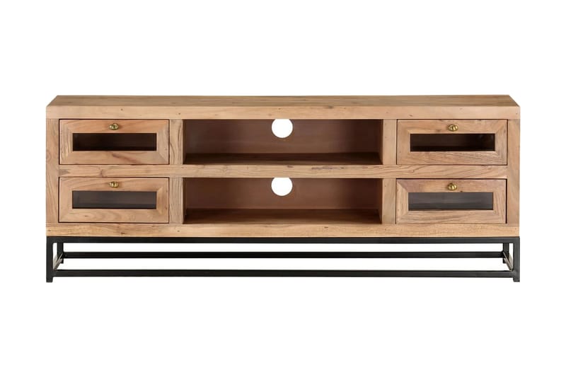 TV-bänk 110x30x40 cm massiv akacia - Brun - Möbler - Vardagsrum - Tv-möbler & mediamöbler - Tv-bänkar