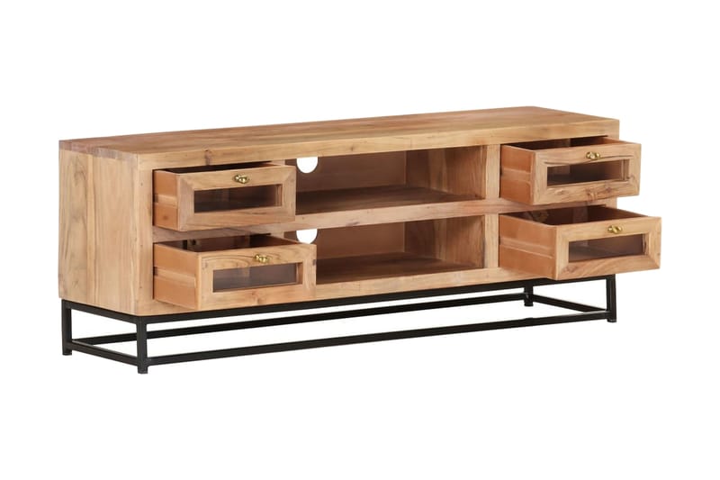 TV-bänk 110x30x40 cm massiv akacia - Brun - Möbler - Vardagsrum - Tv-möbler & mediamöbler - Tv-bänkar
