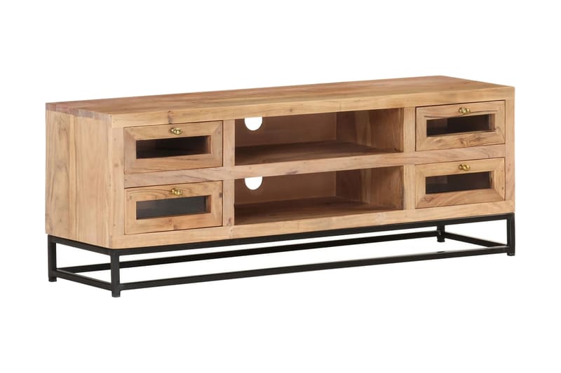 TV-bänk 110x30x40 cm massiv akacia - Brun - Möbler - Vardagsrum - Tv-möbler & mediamöbler - Tv-bänkar